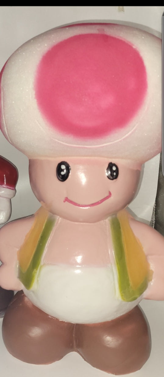Super Mario Character Toad, a mushroom-headed character